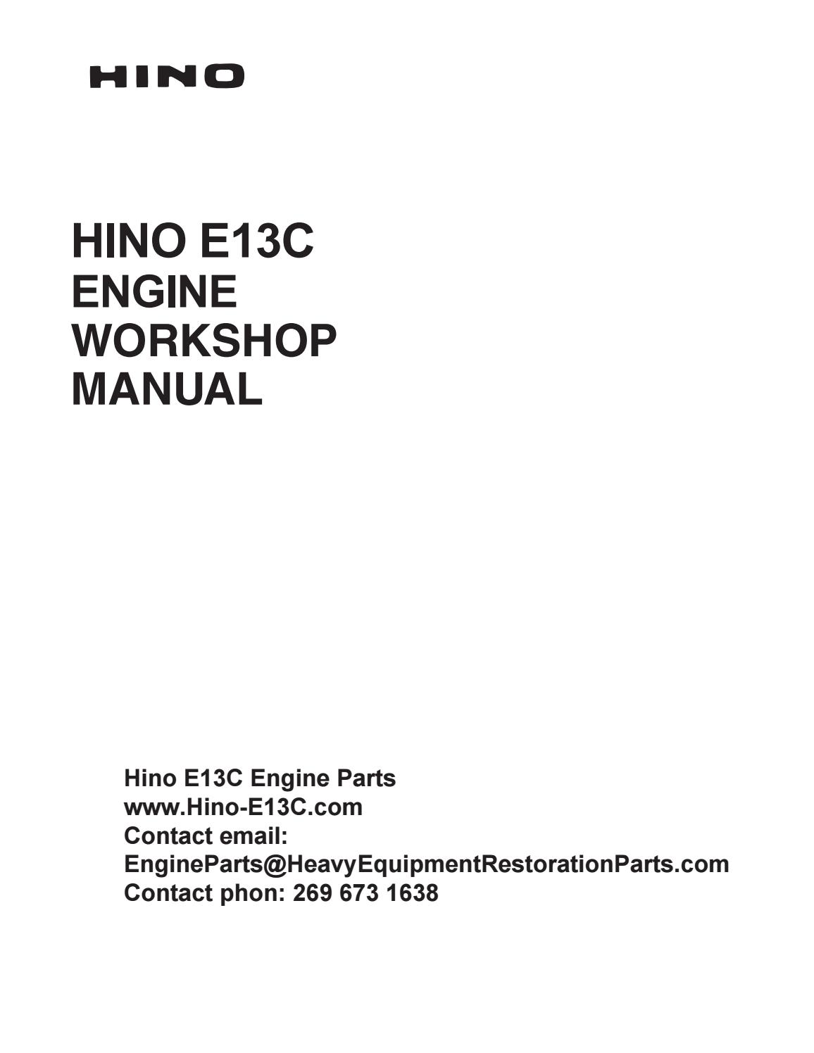 download Hino e13c engine workshop manual