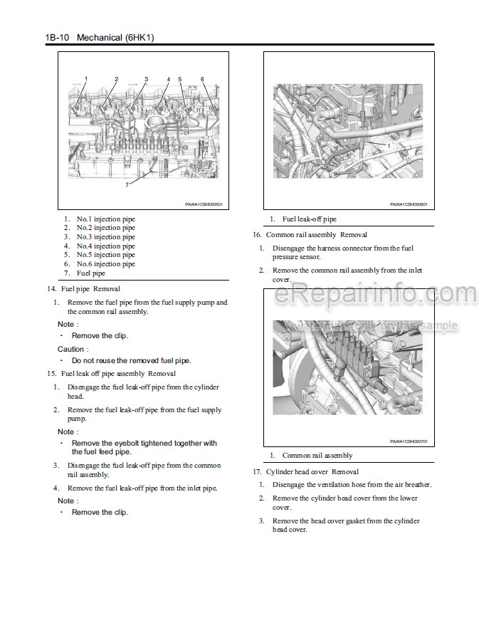 download Isuzu Hitachi 4HK1 6HK1 Engine Manual workshop manual