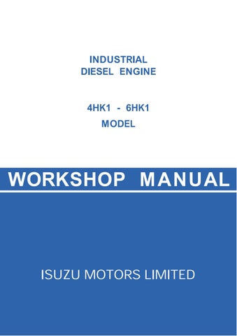 download Isuzu Hitachi 4HK1 6HK1 Engine Manual workshop manual
