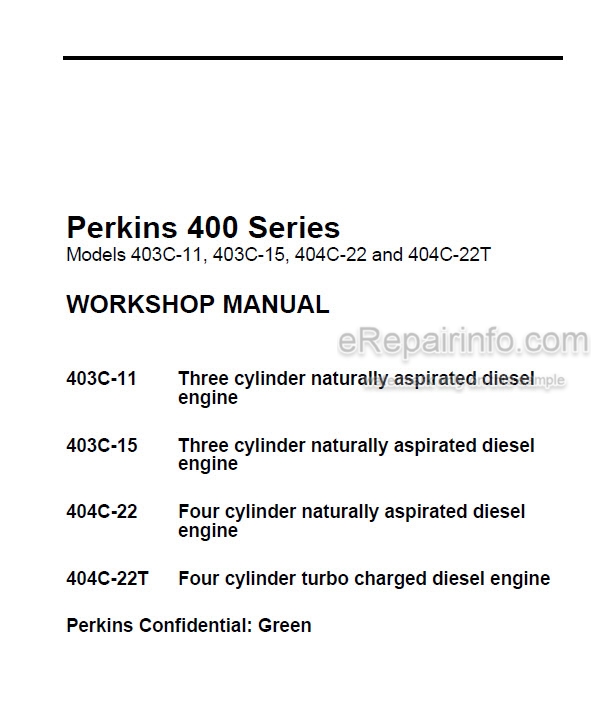 download Perkins 400 403C 404C Engine Manual workshop manual